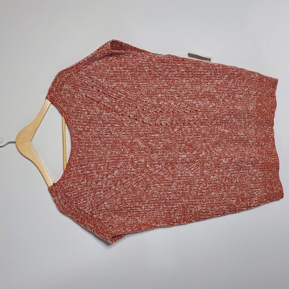 Pilcro Anthropologie red Rouge Pilcro Knit Tunic Sleeveless sweater top NWT - Picture 7 of 12